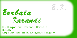 borbala karandi business card