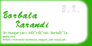 borbala karandi business card